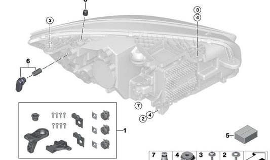 OEM 63117387835 screw set for BMW F45, F46, E92, E93, F30, F31, F34, F80, G20, G21, G28, F32, F33, F36, F82, F83, E63, E64, F06, F12, F13, F G15, G16, E83, F25, G01, G08, F97, F26, G02, F98, F15, G05, G18, F85, F95, F16, G