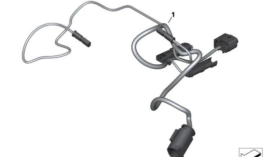 Mazo de cables trasero OEM 61118395847 para motos BMW C 400 GT (K08). Original BMW Motorrad.