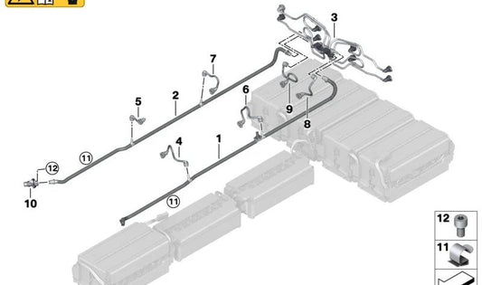 Conducto de refrigeración OEM 61279487748 para MINI F56 BEV, F56 BEV LCI, Cabrio F57 BEV. Original MINI.