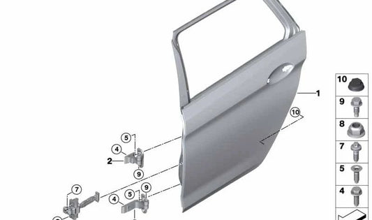 Tope de puerta trasera OEM 51227341033 para BMW F90, F90N, G30, G30N, G31, G31N. Original BMW.