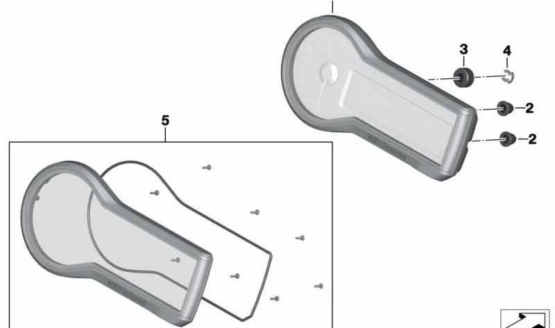 Conjunto de instrumentos OEM 62111691882 para BMW Motorrad R1200R, R1250R, R1200RS, R1250RS. Originais BMW Motorrad.