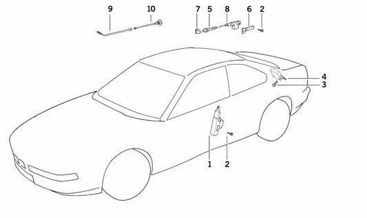 Motor eléctrico cerradura puerta OEM 67111392594 para BMW E31 {840Ci, 840i, 850CSi}. Compatible con modelos de 1992 a 1999. Parte del sistema de cierre centralizado. Original BMW.