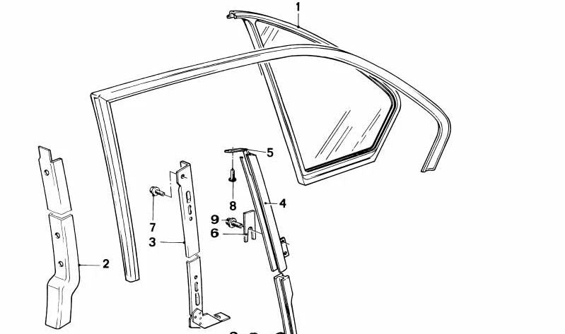 Arandela 1,0MM OEM 51341823677 para BMW E12, E28, E24, E23. Pieza original BMW ideal para fijaciones o ajustes en sistemas de ventanillas y puertas. Original BMW.