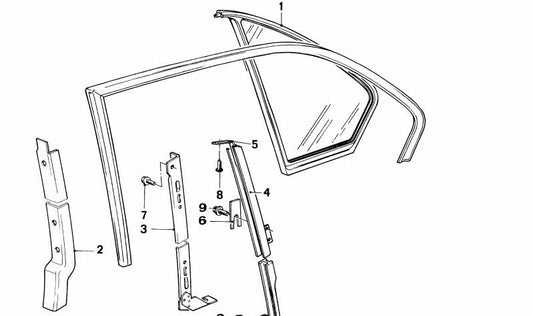 Arandela 1,0MM OEM 51341823677 para BMW E12, E28, E24, E23. Pieza original BMW ideal para fijaciones o ajustes en sistemas de ventanillas y puertas. Original BMW.