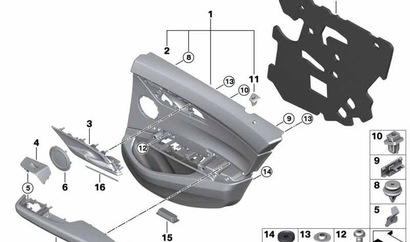 MANECILLA INTERNI SINISTRA NERA 51427429763 per la BMW 1 F52 Serie (118i, 120i, 125i) modelli di trazione anteriore. Compatibile dal 2017 al 2023. BMW di sostituzione originale.