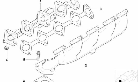 Junta sin amianto para BMW E65 (OEM 11657796893). Original BMW