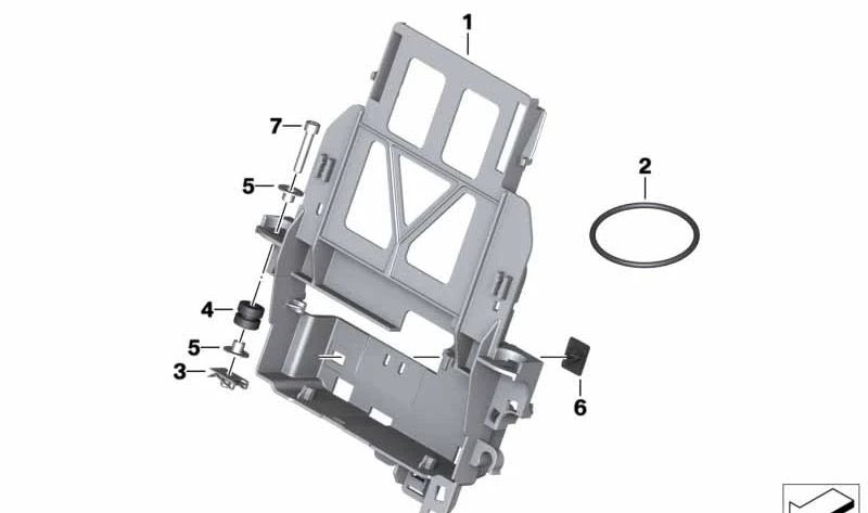 Soporte mecanismo de mando OEM 61357689832 para motos BMW F800GT, F800S, F800ST, F800R. Original BMW Motorrad.