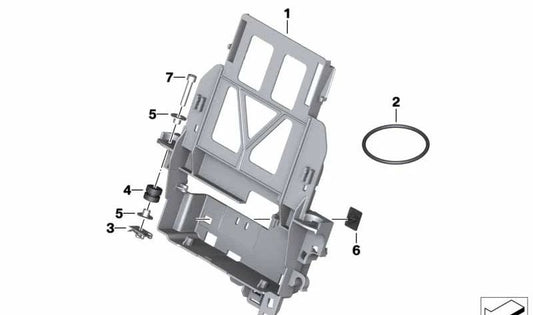 Soporte mecanismo de mando OEM 61357689832 para motos BMW F800GT, F800S, F800ST, F800R. Original BMW Motorrad.