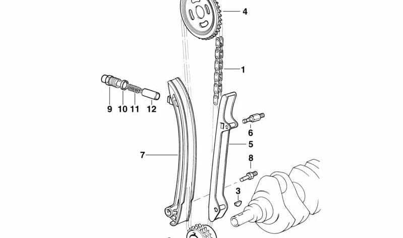 Piñón árbol de levas OEM 11361438375 para BMW E36, E46, E39, E60, E61, E38, E65, E66, E83, E53, Z3, E85. Original BMW.