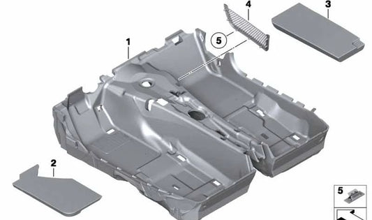 Protector inferior suelo delantero OEM 51478048577 para BMW Z4 E89 (sDrive18i, 20i, 23i, 28i, 30i). Compatible con todos los modelos E89. Original BMW.
