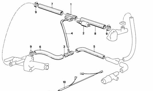 T BMW E21, E30 Series 5 E128 (OEM 64511286809). BMW originale