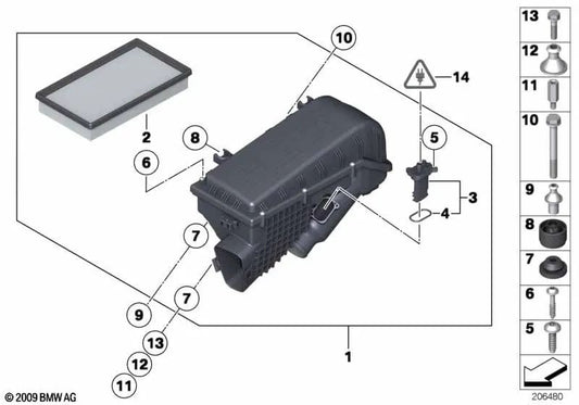 Fadenfuß für BMW 7 F01 -Serie, F02 (OEM 13717566390). Original BMW.