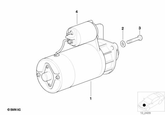 Switch Iman per BMW E46, E39 (OEM 12412249296). BMW originale.