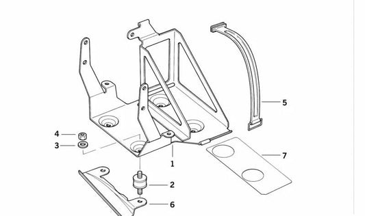Soporte de batería OEM 61212316943 para motos BMW R 1100 GS, R 1150 GS, R 850 R... y más. Original BMW Motorrad.
