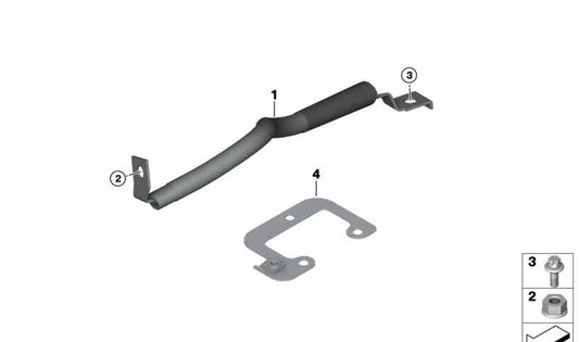 Soporte de cable de masa OEM 12427555220 para BMW E81, E82, E87, E88, E90, E91, E92, E93, E85, E86, E89. Original BMW.