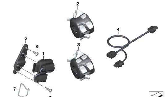 OEM SUPPORT 61317703795 for BMW Motorrad K1600 GT, K1600 GTL (K48) with 6zyl engine and manual transmission. Original BMW Motorrad.