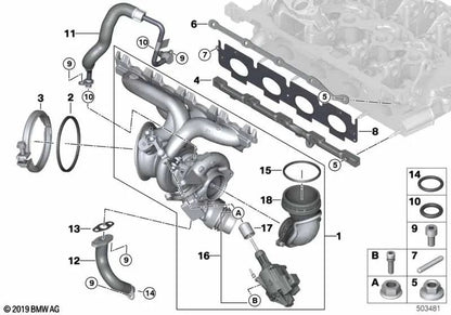 Fornitura di olio per la BMW 1 F20N, F21N, serie 2 F22, F22N, F23, F23N (OEM 11428487371). BMW originale
