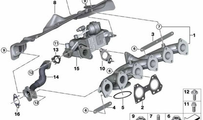 Junta metálica OEM 11718513697 para BMW F10, F02, F15, F12, F13, E70, E71, E72, F01, E65, E66, F25, F26, G01, G02, G05, G06, G07, G11, G12, G30, G31, G32, G14, G15, G16. Original BMW.