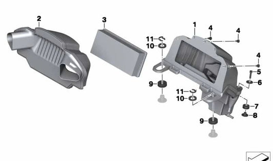 Manguito de goma OEM 13717723642 para motos BMW K 1600 GT, K 1600 GTL, K 1600 Bagger... y más. Original BMW Motorrad.