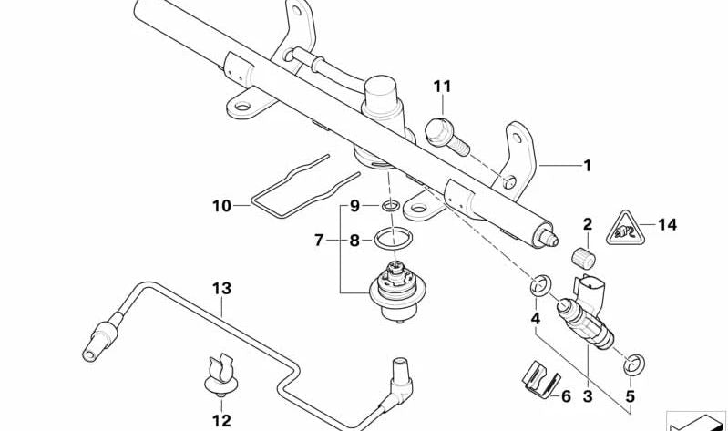 OEM injection pipe 13511521389 for MINI R52, R53, Cooper S, JCW GP... and more. Original MINI.