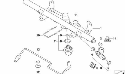 OEM injection pipe 13511521389 for MINI R52, R53, Cooper S, JCW GP... and more. Original MINI.