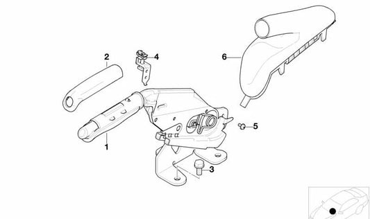 Leder -Handbremshebel für BMW E52 (OEM 34416753617). Original BMW.
