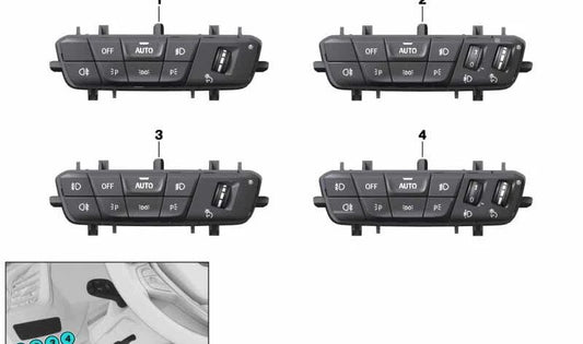 Headlight control unit for BMW F40, F44 (OEM 61315A16AB7). Original BMW