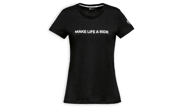 Camiseta "Make Life a Ride" OEM 76615A81277 para BMW Motorrad. Apta para todos los modelos BMW Motorrad. Ropa original BMW Motorrad, ideal para motoristas y fans de la marca.