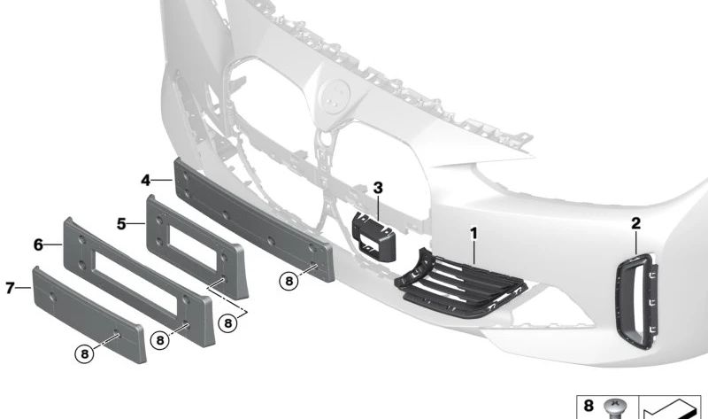OEM Cover 51118738602 for BMW G22, G23, G26. Original BMW.
