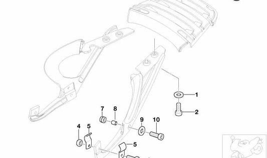 Abrazadera OEM 46542328618 para BMW Motorrad R 1100 R, R 850 R, R 1150 R, Rockster... y más. Original BMW Motorrad.