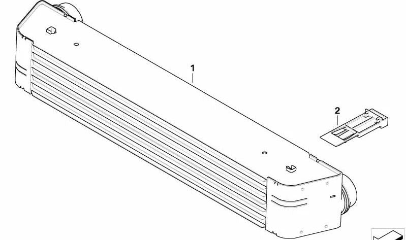 Soporte para marco del ventilador OEM 17117788324 para BMW E60, E61, E65, E66. Original BMW.