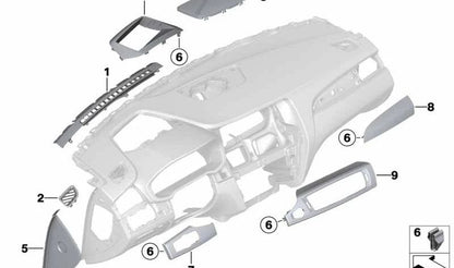 Degré de fenêtre côté gauche pour BMW F25, F26. BMW d'origine.