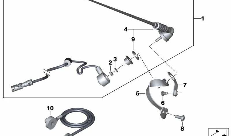 Adaptador de conducto de antena OEM 65218529458 para motos BMW R1200RT, R1150RT, K1100LT... y más. Original BMW Motorrad.