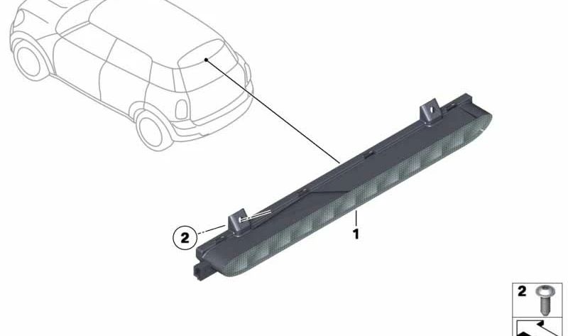Dritte Bremsleuchte hinten OEM 63252758943 für MINI Roadster R59 (Cooper, Cooper S) 2011–2015. Originaler MINI.