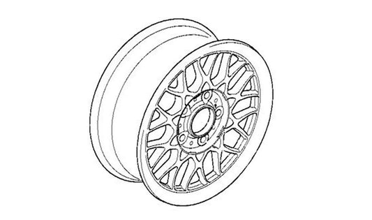 Design de raios cruzados de roda de alumínio 29 para BMW Série 5 E39 (OEM 36111093528). BMW originais.
