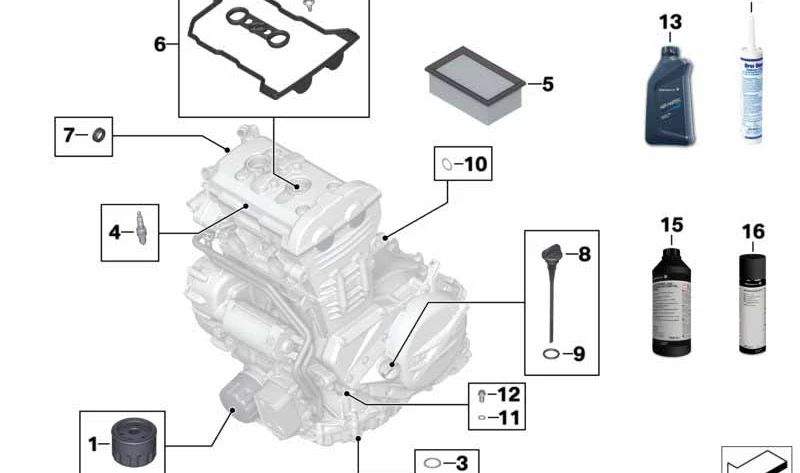 Varilla indicadora de nivel de aceite OEM 11437689484 para motos BMW F800S, F800ST. Original BMW Motorrad.