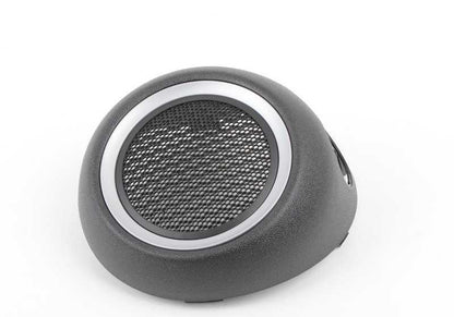 Tapa rejilla altavoz izquierda color plata OEM 51412753691 para MINI R55, R56, R57, R58, R59. Original MINI.