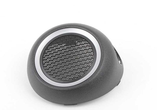 Tapa rejilla altavoz izquierda color plata OEM 51412753691 para MINI R55, R56, R57, R58, R59. Original MINI.