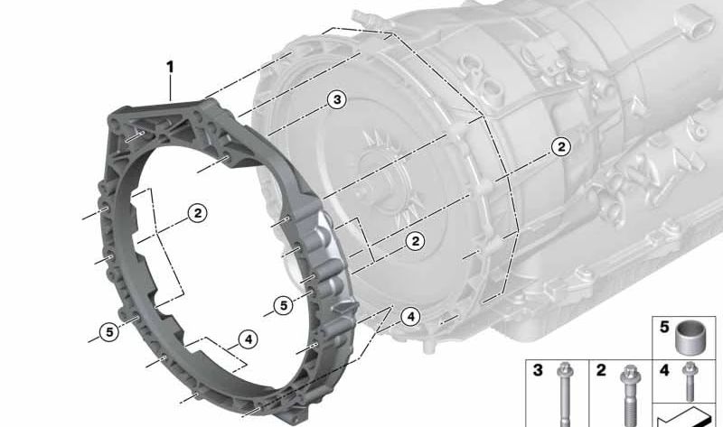 Tornillo de transmisión OEM 23007603854 para BMW F20, F21, F22, F23, F30, F31, F34, F35, F32, F33, F36, F07, F10, F11, F18, E84, F25, F26, F15, F16, E89. Original BMW.