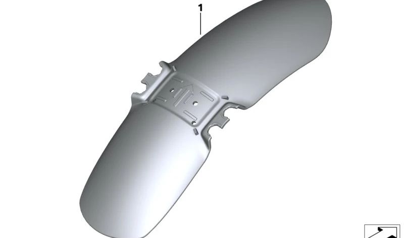 OEM-Vorderradabdeckung 46618567145 für BMW Motorrad R nineT Scrambler K23 (2016-2024) in der Farbe Nachtschwarz. Original BMW Motorrad.