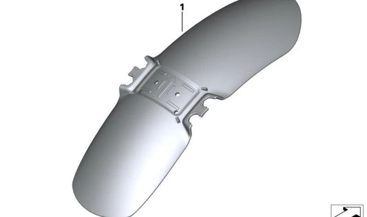 Copriruota anteriore OEM 46618567145 per BMW Motorrad R nineT Scrambler K23 (2016-2024) in colore Night-Black. BMW Motorrad originale.