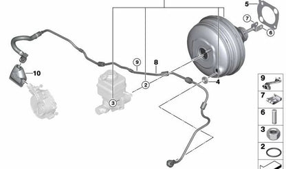 Servofreno original OEM 34336790454 para BMW F07, F10, F06, F12, F13, F01, F02. Original BMW.