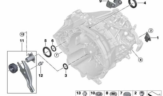 OEM Exchange -Kabel -Stützschraube 23418621966 für BMW F45, F46, F48, F39. Original BMW