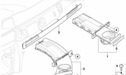 REMORTS REGOS POUR BMW Série 3 E90, E91, E92, E93 (OEM 51459173466). BMW d'origine