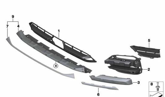 Front undercarriage protection for BMW G01 (OEM 51117415631). Original BMW.