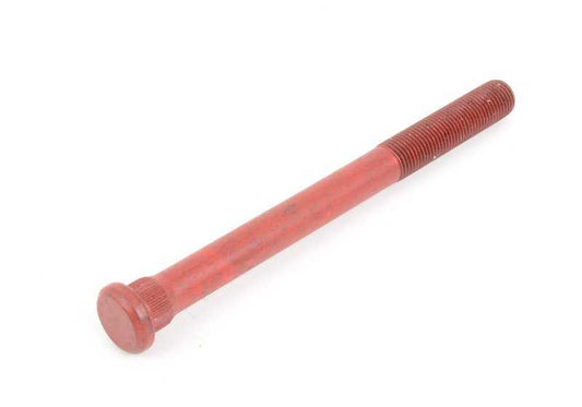 Perno estriado OEM 51711922693 para BMW E30. Repuesto original BMW para anclaje en la suspensión trasera. Pieza metálica M14x171,6 usada en bastidor trasero. Original BMW.