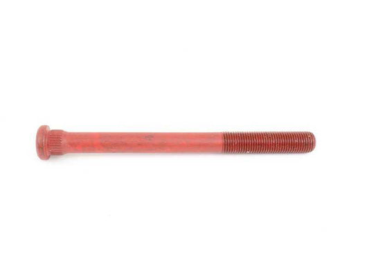 Perno estriado OEM 51711922693 para BMW E30. Repuesto original BMW para anclaje en la suspensión trasera. Pieza metálica M14x171,6 usada en bastidor trasero. Original BMW.