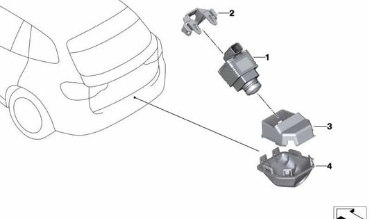 Caméra de retour OEM 6655A35910 pour BMW G08. BMW d'origine.