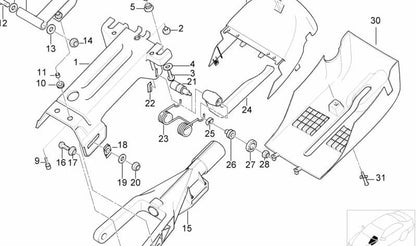 Upper trim for BMW E39, E38 (OEM 32311161654). Original BMW
