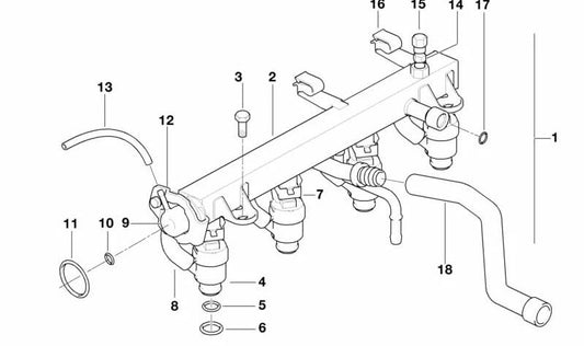 Cover for BMW 3 Series E36, E46, 5 Series E34 (OEM 13531743667). Genuine BMW